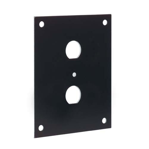 Picture of Universal Alum. Sub-Panel with Two 0.5" D-Holes, Black