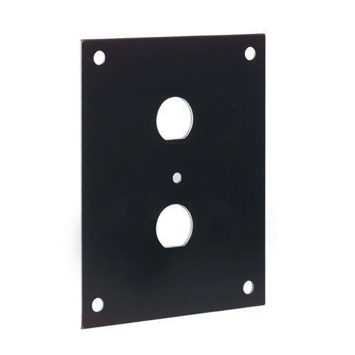 Picture of Universal Steel Sub-Panel with Two 0.5" D-Holes, Black