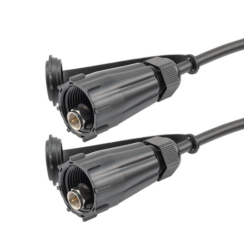 Picture of IP68 Waterproof 5M Cable, 75 Ohm F Male to F Male, PVC, Black