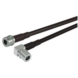 Picture of QMA Right Angle Plug to QMA Plug, Pigtail 2 ft 195-Series