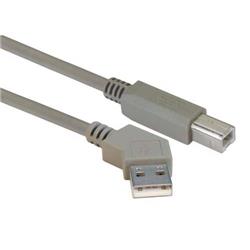 Picture of 45 Degree USB Cable, 45 Degree Right Angled A Male / Straight Male, 3.0 m