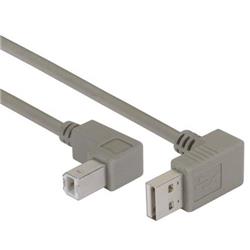 Picture of Right Angle USB Cable, Down Angle A Male/ Down Angle B Male, 4.0m