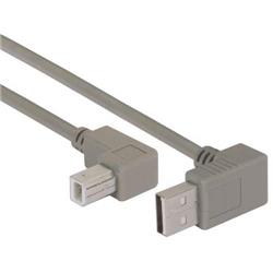 Picture of Right Angle USB cable, Up Angle A Male/ Up Angle B Male, 0.5m