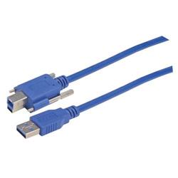 Picture of USB 3.0 Cable, Type B/A with Thumbscrew Hardware 0.3M