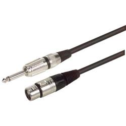 Picture of TS Pro Audio Cable Assembly, ¼  Male to 3 Pin XLR Female, 1.0 ft