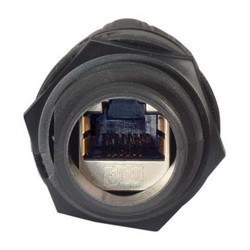 Picture of IP68 RJ45 Cat5e Rated Feed-Through Cable Gland Panel Mount - One Way Type