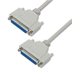Picture of Deluxe Molded D-Sub Cable, DB25 Male / Female, 25.0 ft
