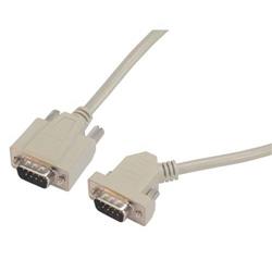 Picture of Deluxe Molded D-Sub Cable, DB9 Male / 45° Left Exit Male, 15.0 ft