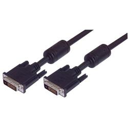 kenable DVI-D Dual Link with Ferrite Cores Male to Male Cable Gold 1m