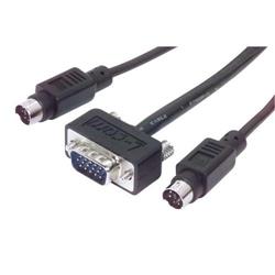 L-COM DK225MF-6 EXTENSION CABLE,DIN 5,MALE/FEMALE SHIELDED,6FT,5 PIN LOT OF 4 