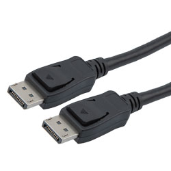 DisplayPort Digital Audio Video Cable Assembly Supporting 16K and HDR as  specified in DisplayPort 2.0, Male to Male, PVC, Black, 3M