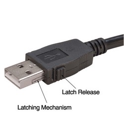 Picture of USB Type B Coupler, Female Bulkhead/Latching Male, 36 in.