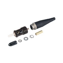 Picture of Ruggedized COTS ST Connector, Multimode Locking Nickel Plated Brass for 2mm fiber