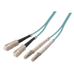Picture of OM3 50/125, 10 Gig Multimode Fiber Cable, Dual SC / Dual LC, 5.0m