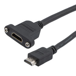 Cable HDMI Female/Male for panel mounting
