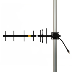 Picture of 824 MHz to 960 MHz 9 dBi Aluminum Yagi Antenna, Black, N Type Female Connector