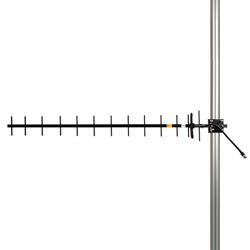 Picture of 824 MHz to 960 MHz 14 dBi Aluminum Yagi Antenna, Black, N Type Female Connector