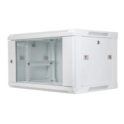 19 6U, RAL9003-Signal inch White Cabinet, inch depth, 23.6 (600mm) wide Network