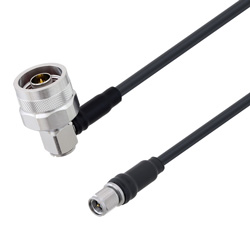 SMA male plug to N male right angle 90 degree RF LMR195 Low Loss Coax cable Lot 