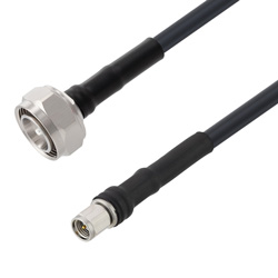 US MADE  LMR-240  BNC  Male  to   SMA   Male  50 ohm  coax cable  3 FT 