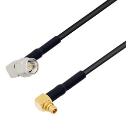 USA-CA LMR100 MCX FEMALE ANGLE to SMA MALE ANGLE Coaxial RF Pigtail Cable 