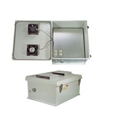 20x16x11 Inch 120 VAC Weatherproof Enclosure with 85° Turn-on Cooling Fan