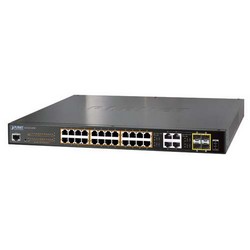 24-Port 10/100/1000T 802.3at PoE + 4-Port Gigabit TP/SFP Combo Managed  Switch 220 Watt - PT-GS-4210-24P4C