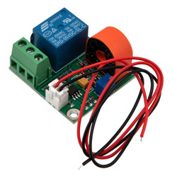 Picture of AC Current Sensor and Short Circuit Protector, 0-5 A AC, Relay/Switch Output, 5V, Current Transformer (CT) Technology, Panel Mounting