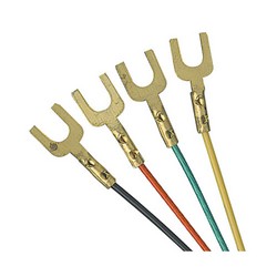 Flat Modular Cable, RJ11 (6x4) / Spade Lug, 1.0 ft - TDC018-1
