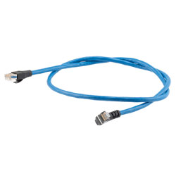 Ethernet Category 6a 10gig Right Angle Patch Cable, F/UTP Shielded