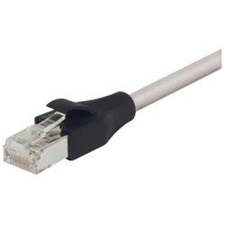Picture of Double Shielded LSZH 26 AWG Stranded Cat 6 RJ45/RJ45 Patch Cord, Gray, 30.0 Ft