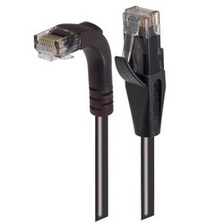 Picture of Category 6 Right Angle RJ45 Ethernet Patch Cords - Straight to RA (Down) - Black, 30.0Ft