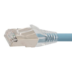 Category 6, Gigabit TAA Compliant Ethernet RJ45 Cable Assembly, 26AWG  Stranded, SF/UTP Double Shielded Braid + Foil, LSZH, Blue, 25F