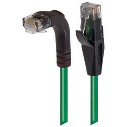 Picture of Category 5E Right Angle Patch Cable, Straight/Right Angle Down, Green, 5.0 ft