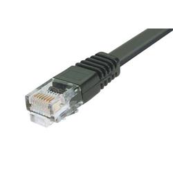 Picture of Category 5E Flat Patch Cable, RJ45 / RJ45, Black, 100.0 ft
