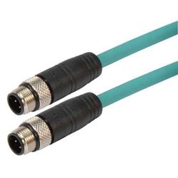 Picture of Category 5e M12 4 Position D code SF/UTP Industrial Cable, M12 M / M12 M, 0.5m