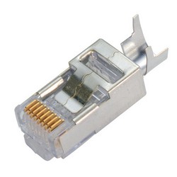 Cat6 Shielded Modular Plug, RJ45 (8x8), for Large OD Conductors - TSP8048C5S