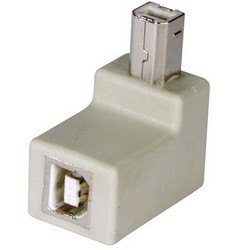 svag operation til Right Angle USB Adapter, Type B Male/Female, Exit 1 - UADBB90-1