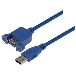 Picture of USB 3.0 Type A Female Bulkhead/Type A Male, 1.0m