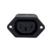 Picture of AC PEM 320-2-2/F Shuttered IEC Inlet Connector, Panel Flange Mount, 6.3 mm Quick-Connect Termination