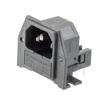 Picture of Twin-Fused IEC Inlet, Flange Mount, C14 Connector, PCB Spills, 5mm x 20mm Fuse