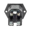 Picture of Twin-Fused IEC Inlet, Flange Mount, C14 Connector, 6.3 mm Tab Termination, 5mm x 20mm Fuse