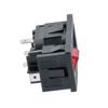 Picture of Horizontal Power Entry Module, Panel-Mount, C14 Inlet, Illuminated Red Switch, 45.9 mm