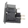 Picture of Twin-Fused IEC Inlet, Snap-Fit, Panel Mount, C14 Connector, 4.8 mm Tab Termination, 5mm x 20mm Fuse, 2 mm Panel Thickness