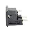 Picture of Twin-Fused IEC Inlet, Snap-Fit, Panel Mount, C14 Connector, 6.3 mm Tab Termination, 5mm x 20mm Fuse, 3 mm Panel Thickness