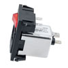Picture of AC PEM C14, 1.0 to 3.0mm Panel Snap-In, 6.3mm Quick-Connect, EMI Filtered, Single Illuminated Switch Fuseholder