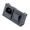 Picture of Horizontal Power Entry Module, Single-Fused C14 Inlet, Double Contact Switch, 74.5 mm