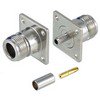 Picture of Type N Female Panel Mount 4-Hole 1 in. Flange Crimp