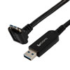 Picture of USB 3.2 Gen 1 Active Optical Cable, A male to Micro-B male drag chain jacket w/ screw, right angle, 5 meters, 5Gps