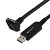 Picture of USB 3.2 Gen 1 Active Optical Cable, A male to Micro-B male drag chain jacket w/ screw, right angle, 10 meters, 5Gps